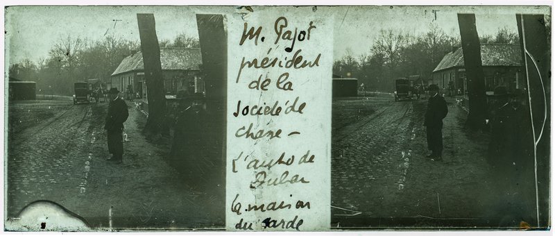 M. Pajot président de la société de chasse - L'auto de Ouber la maison du garde