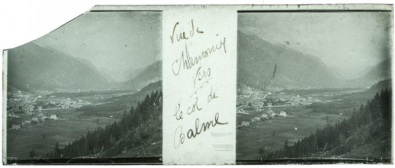 Vue de Chamonix vers le col de Balme — France-Chamonix Col de Balme — 1906