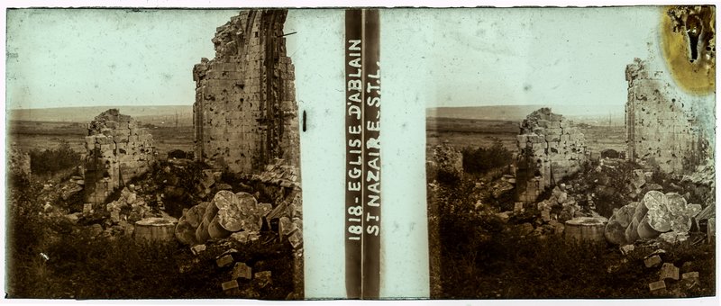 1818 Eglise d'ablain st Nazaire STL — France-Ablain Saint-Nazaire - — 1818