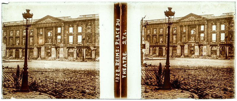 1328 Reims : Place du théatre STL — France-Reims -