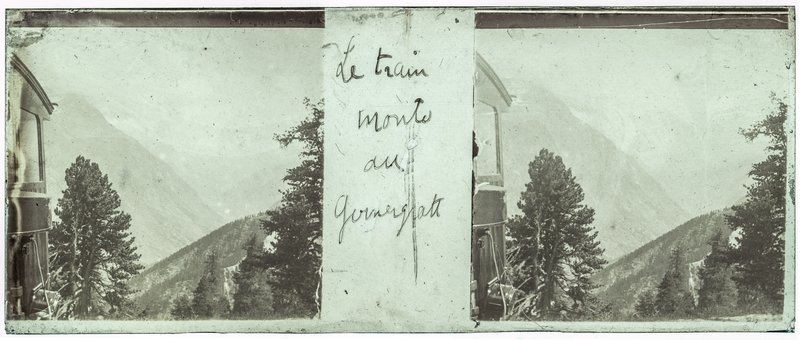 Le tain monte au gornergratt — Suisse-Zermatt Gornergratt — 1902