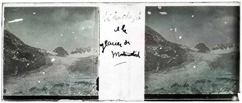 La darolegra et le glacier de Morteratsch — Suisse-Pontresina Morteratsch -