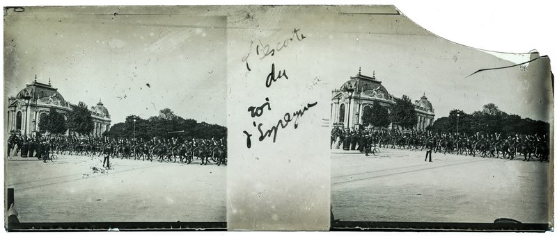 l'escorte du roi d'Espagne — France-Paris Pont Alexandre III — 1905