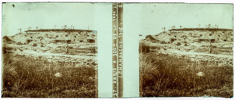 37 Abris à 300m de la 1ère ligne (Champagne 1916) STL — 1916 - — 1916