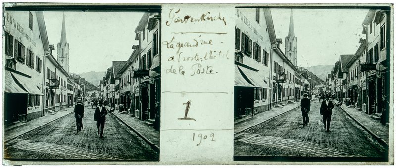 Partenkirchen - La grand rue - a droite : l'hotel de la poste 1902 — Allemagne-Partenkirchen hotel de la poste — 1902