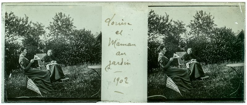 Louise et Maman au jardin - 1902 — France-Lille-Esquermes — 1902