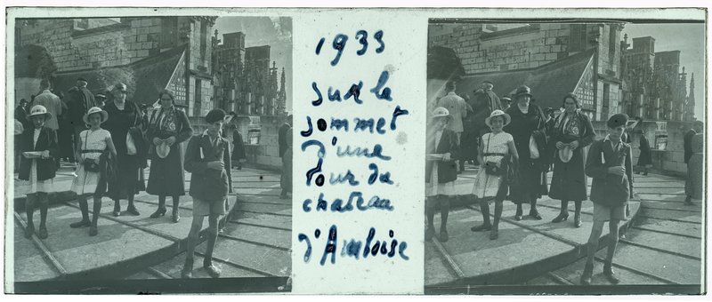1933 Sur le sommet d'une tour du chateau d'Amboise — France-Amboise Chateau d'Amboise - — 1933