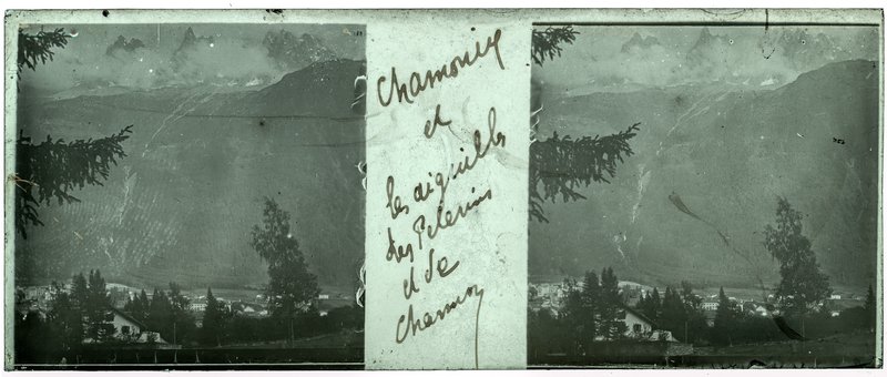 Chamonix et les aiguilles des Pélerins et de Charmoz — France-Chamonix-Mont-Blanc — 1906