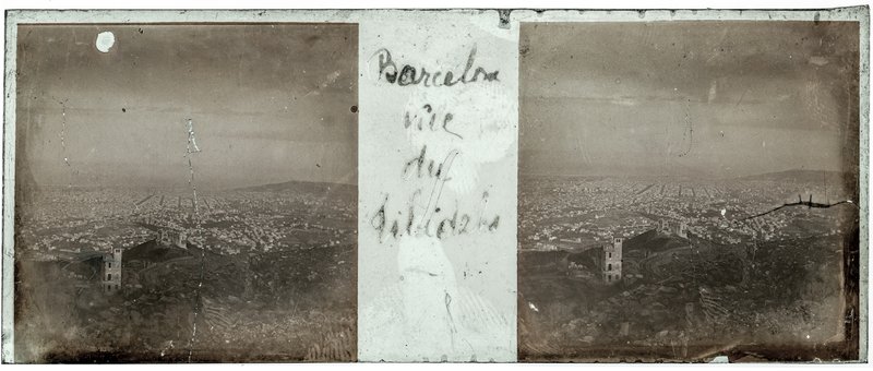 Barcelone vue du Tibidabo — Espagne-Barcelone Tibidabo -