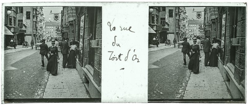 La rue du Toit d'or — Autriche-Innsbruck Goldenes Dachl — 1902