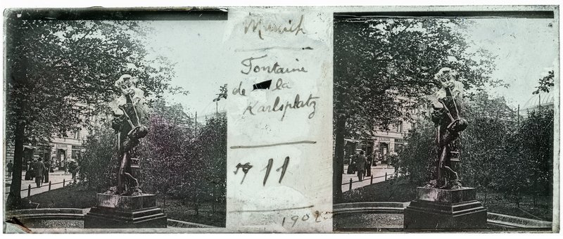 Munich - Fontaine de la Karlsplatz - 11 — Allemagne-Munich Karsplatz — 1902