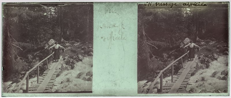 Un passage difficile — France-Chamonix — 1906