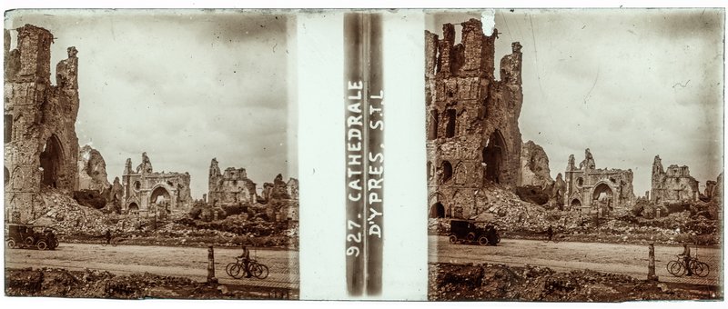 927 Cathédrale d'Ypres S.T.L — Belgique-Ypres cathédrale d'Ypres — 1916