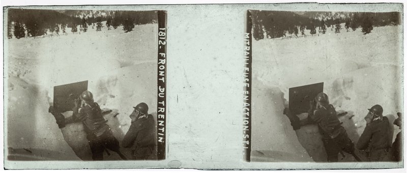 1812 - Front du Trentin Mitrailleuse en action - S.T.L. — Italie-Plateau d'Asiago — 1916