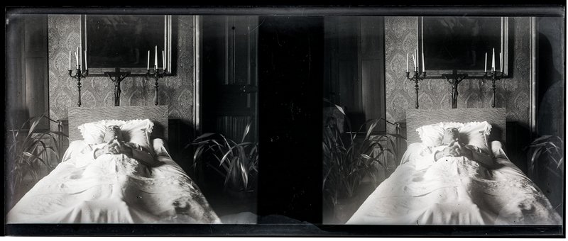 France-Val-du-Layon La bodière - 29 décembre 1943 - Louis Rollinde de Beaumont sur son lit de mort — France-Val-du-Layon La bodière — 1943