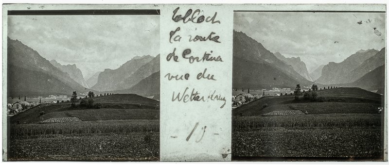 Toblach la route de Cortina vue du Wetterkreuz — Italie-Toblach — 1902