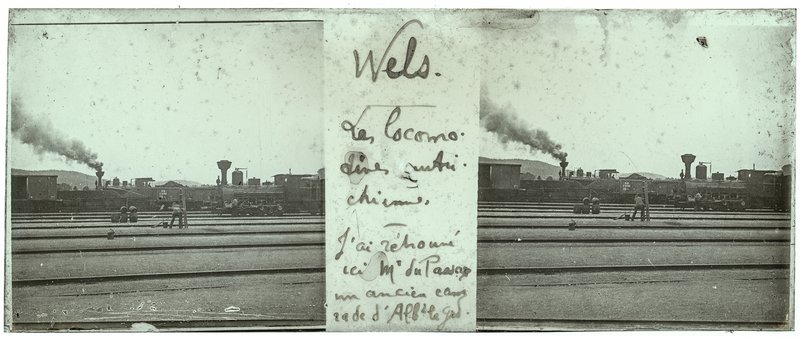 Wels - Les locomotives autrichiennes - J'ai retrouvé ici M. du Passage un ancien camarade d'Albert le Grand — Autriche-Wels gare -