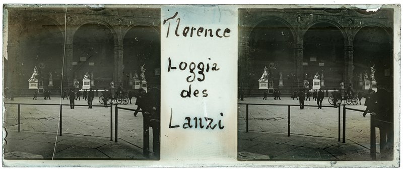 Florence Loggia des Lanzi — Italie-Firenze Plaza della Signoria — 1902