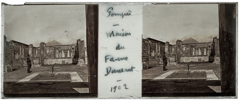 Pompéi - maison du Faune dansant - 1902 — Italie-Pompéi Maison du Faune — 1902