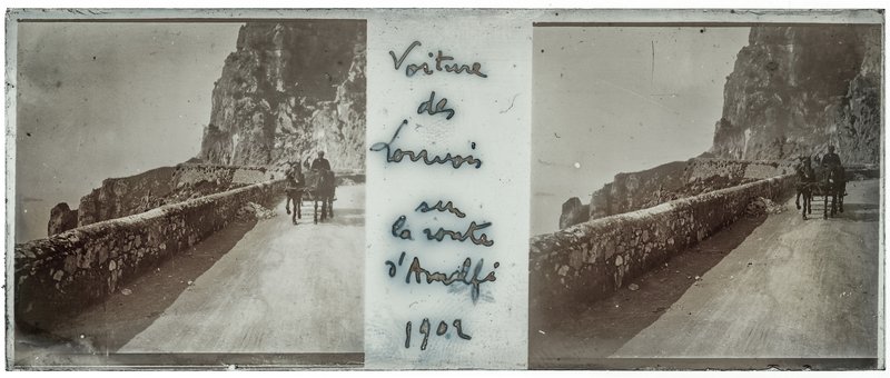Voiture des Louvois sur la route d'Amalfi 1902 — Italie-Amalfi — 1902