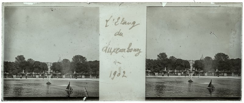 L'étang du jardin du Luxembourg - 1902 — France-Paris  jardin du luxembourg — 1902