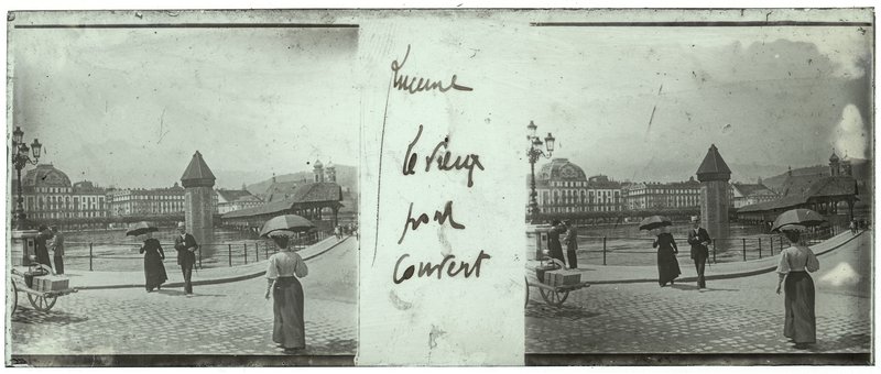 Lucerne - Le vieux pont couvert — Suisse-Luzern Kapellbrücke -