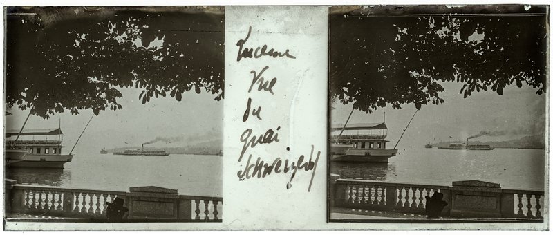 Lucerne vue du quai Schweizerhof — Suisse-Lucerne Schweizerhof -